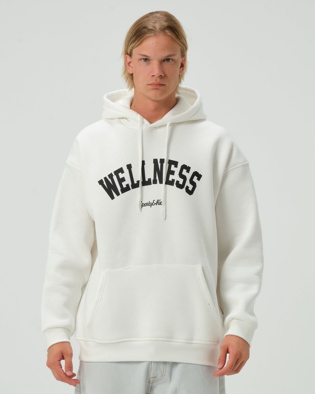 Wellness Kapüşonlu Sweatshirt - Beyaz