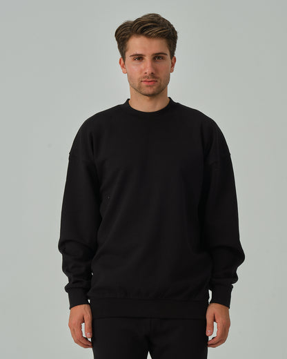 Basic Mevsimlik Sweatshirt - Siyah