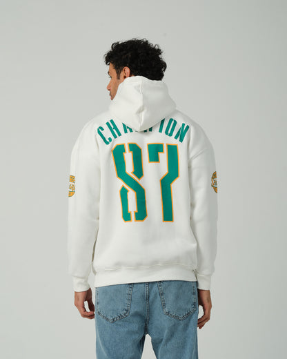 Champion Kapüşonlu Sweatshirt - Ekru