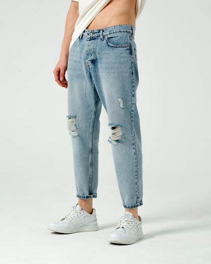 Boyfriend Jean - Ripped Light Blue