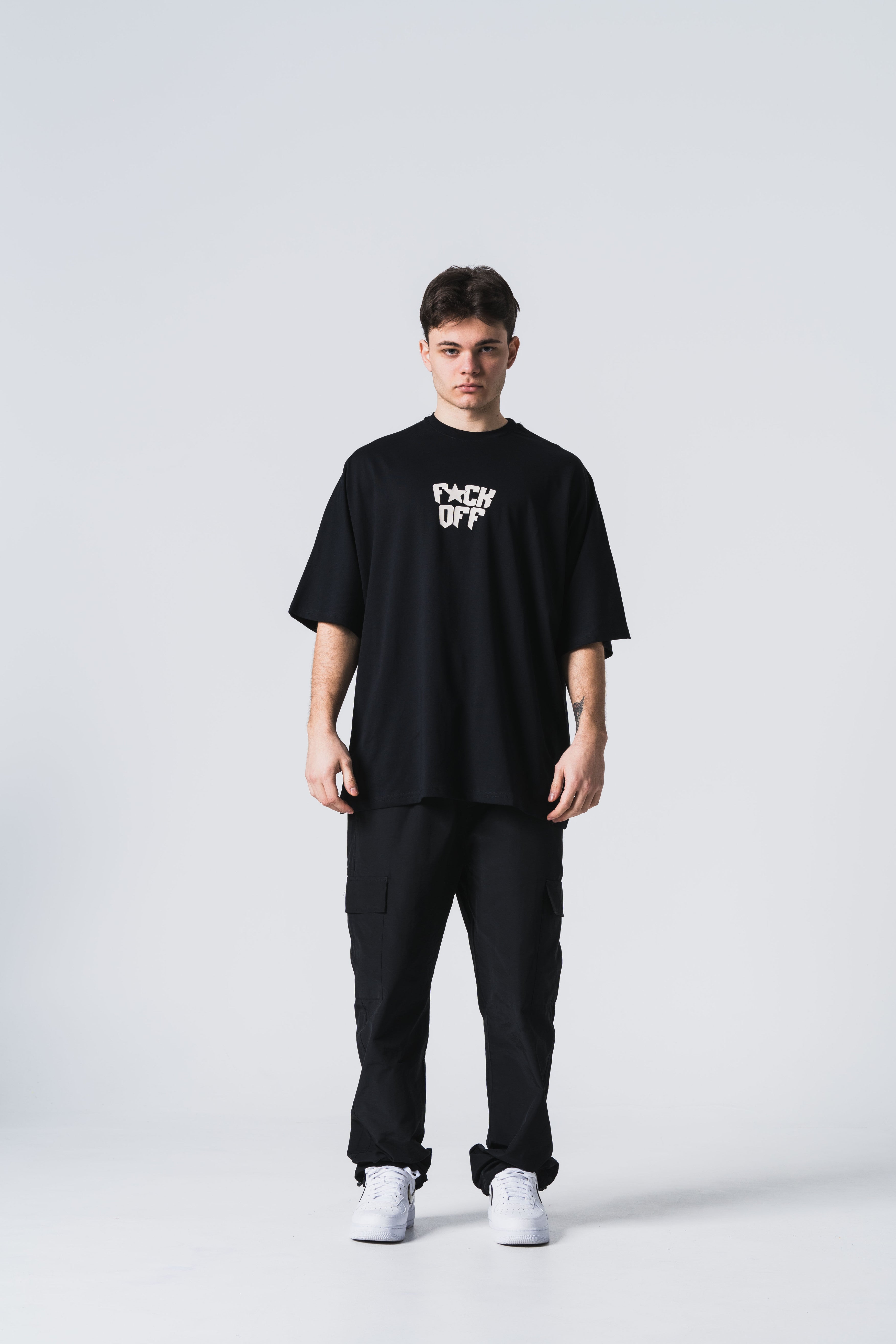 Off Oversize Basic T-Shirt - Siyah