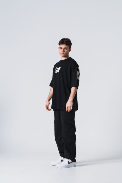 Off Oversize Basic T-Shirt - Siyah