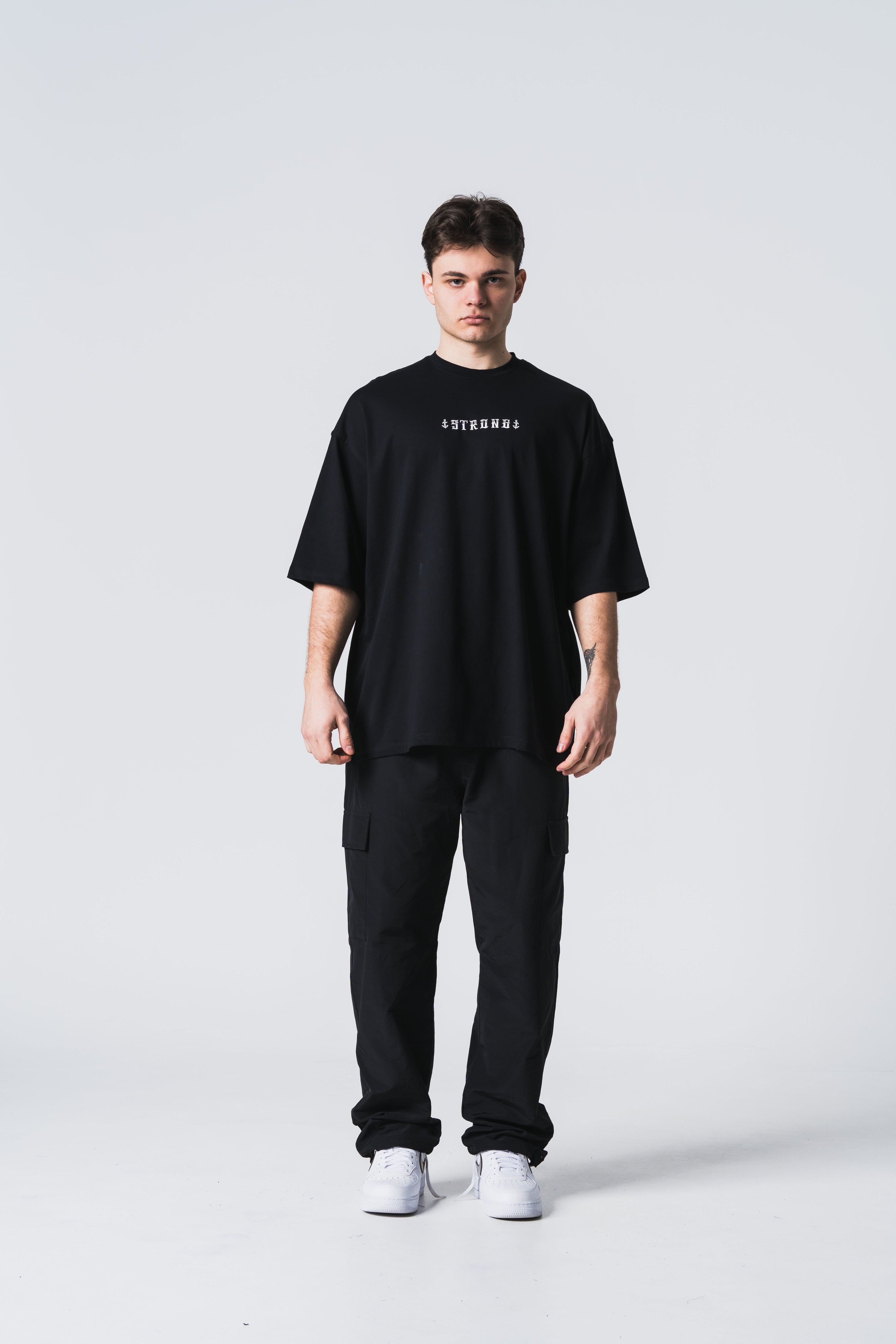 Strong Oversize Basic T-Shirt - Siyah