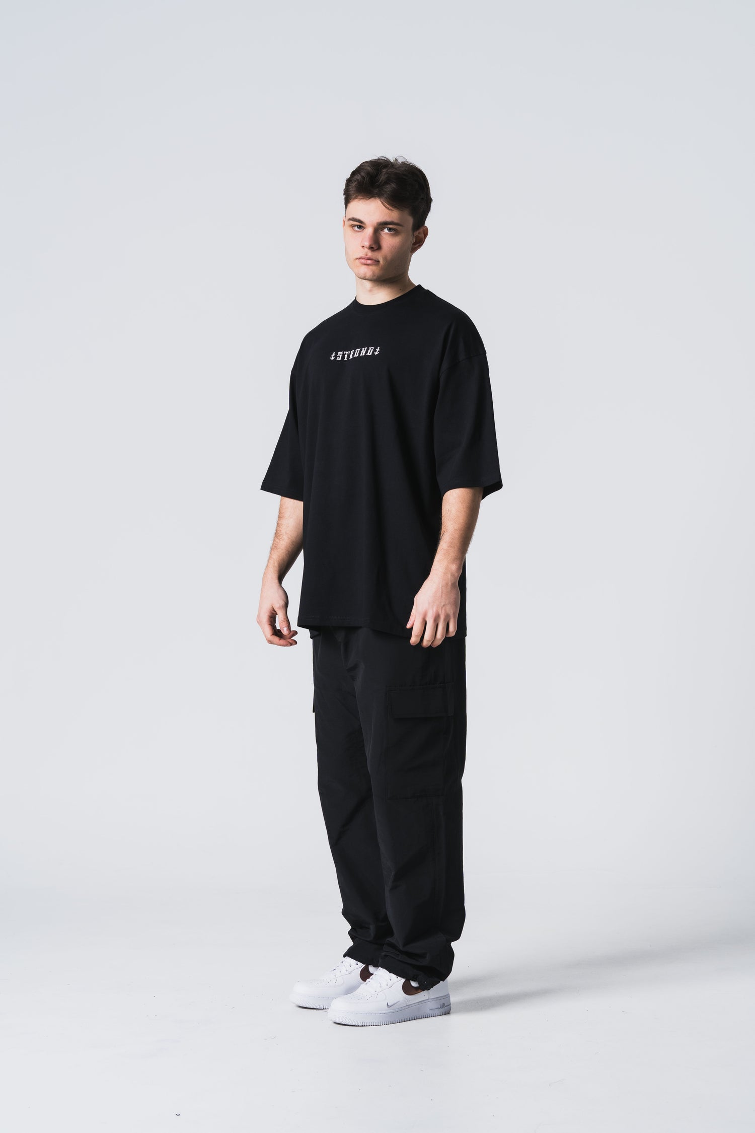 Strong Oversize Basic T-Shirt - Siyah