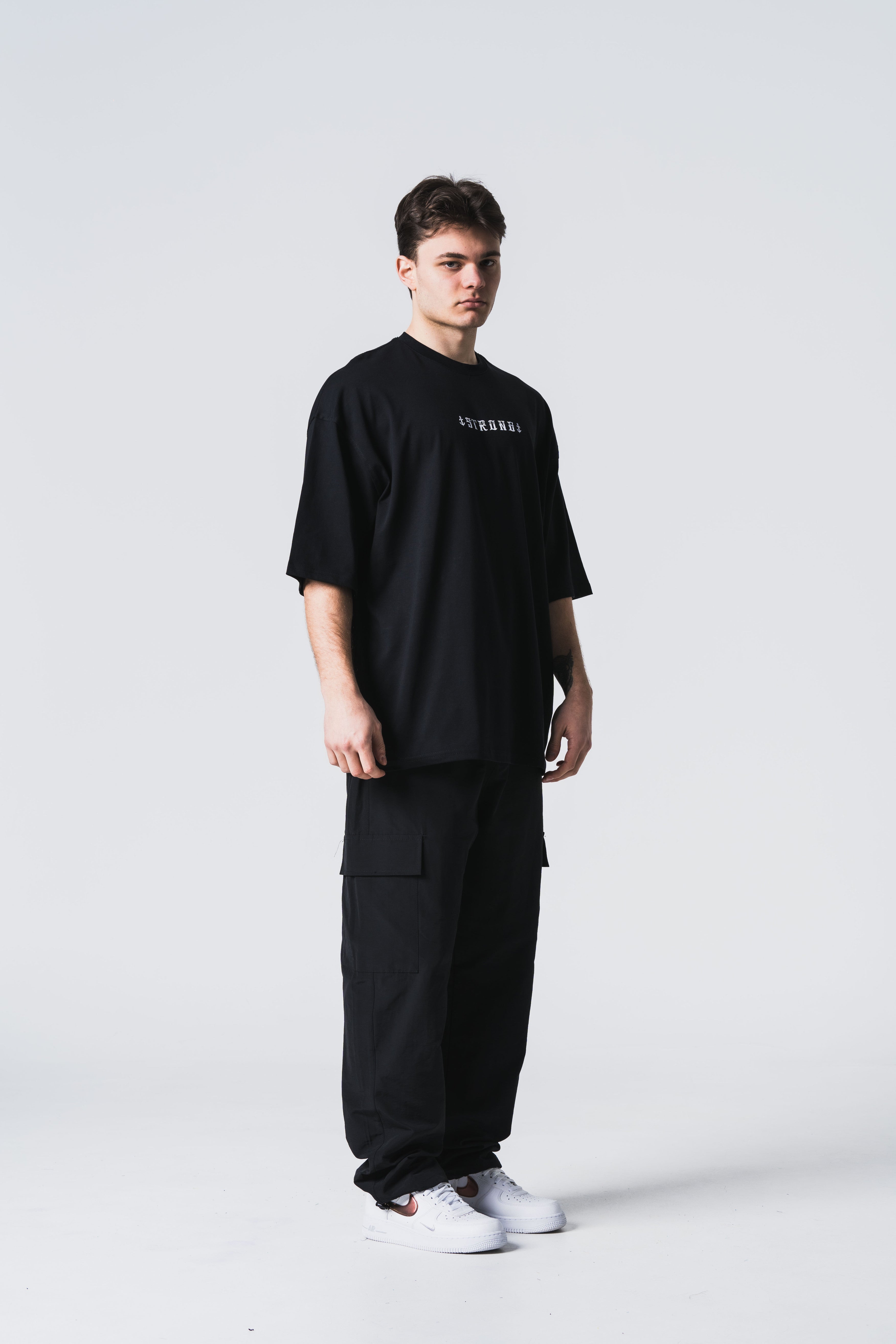 Strong Oversize Basic T-Shirt - Siyah