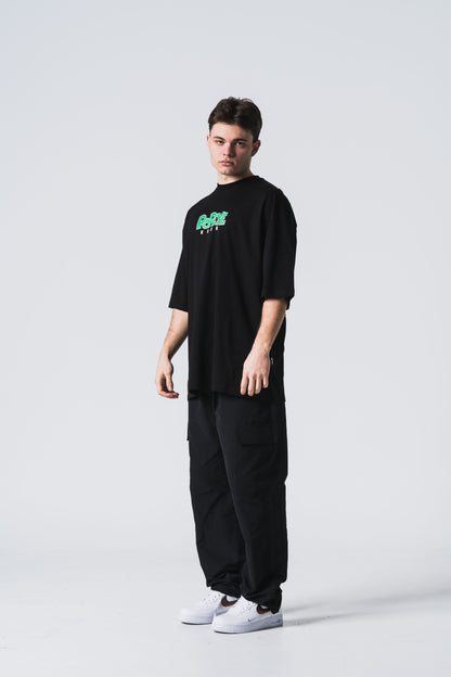 Popeye Oversize Basic T-Shirt - Siyah