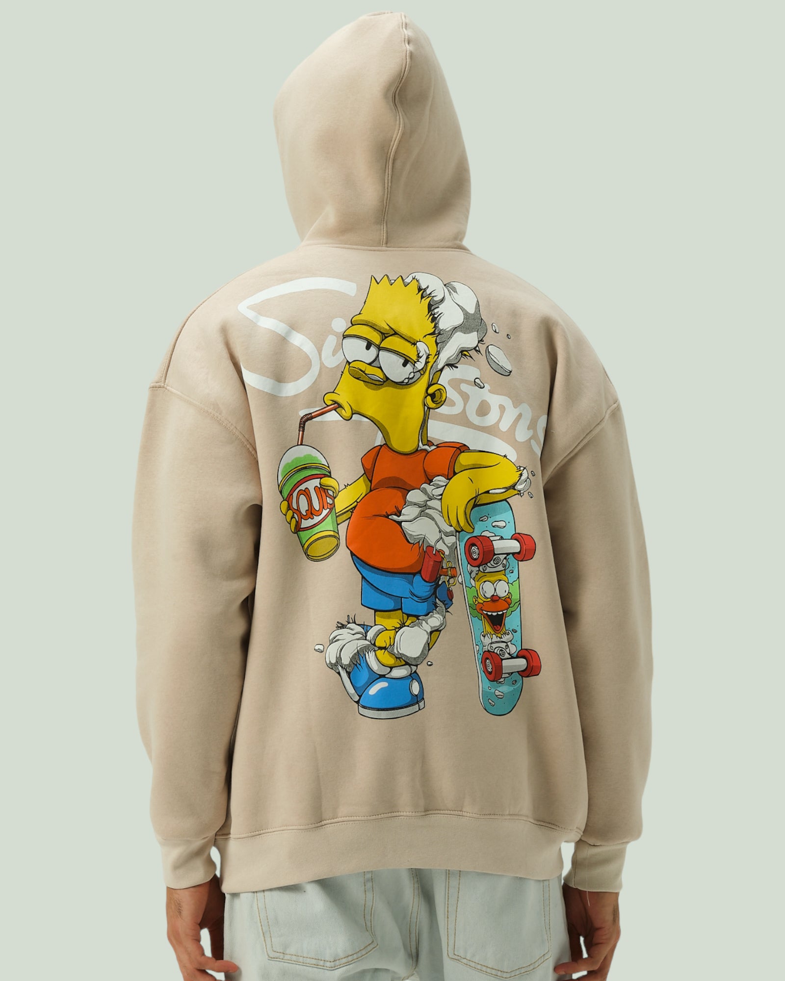 Simpsons Kapüşonlu Sweatshirt - Kemik
