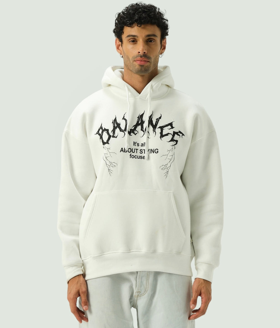 Balance Kapüşonlu Sweatshirt - Ekru