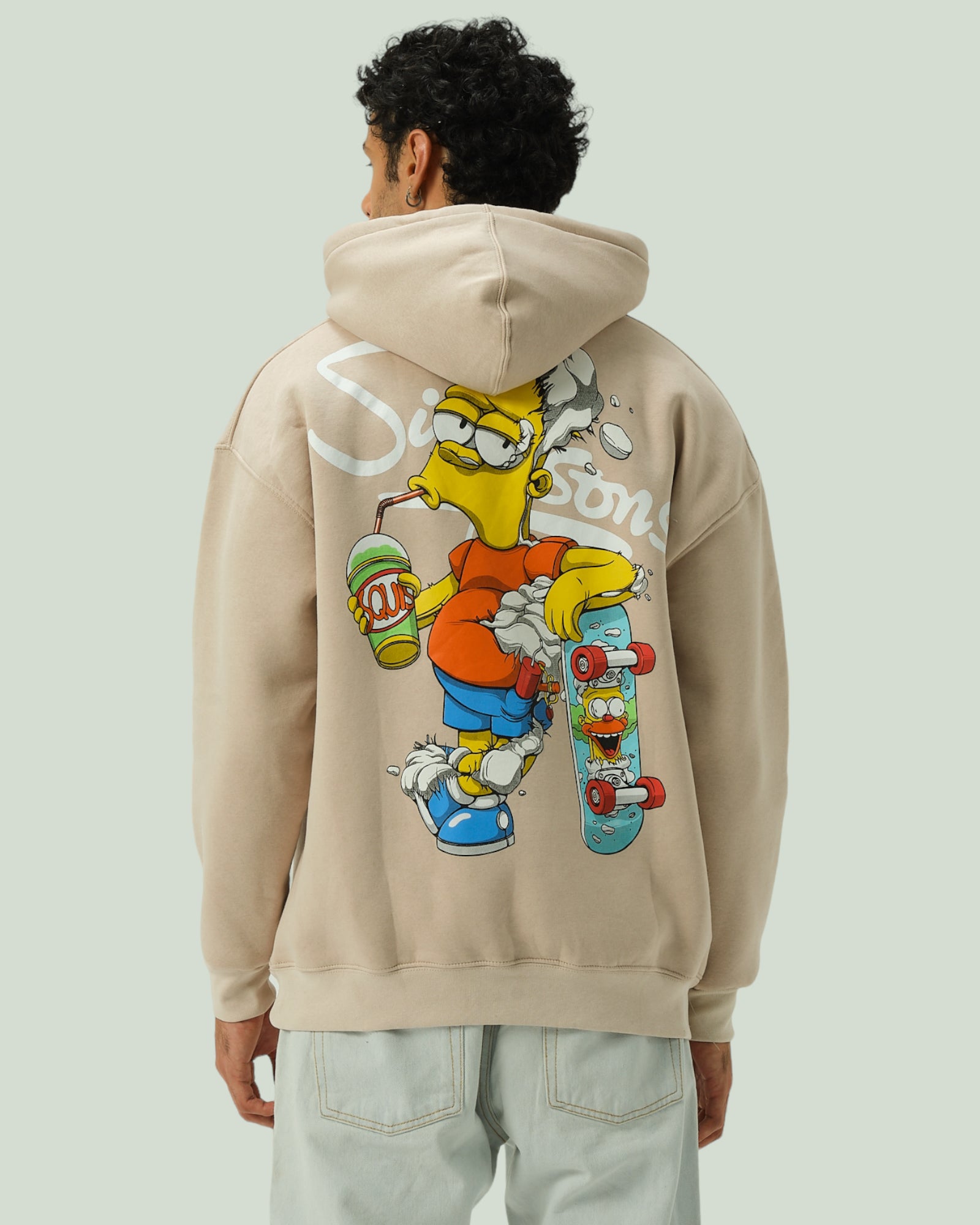 Simpsons Kapüşonlu Sweatshirt - Kemik