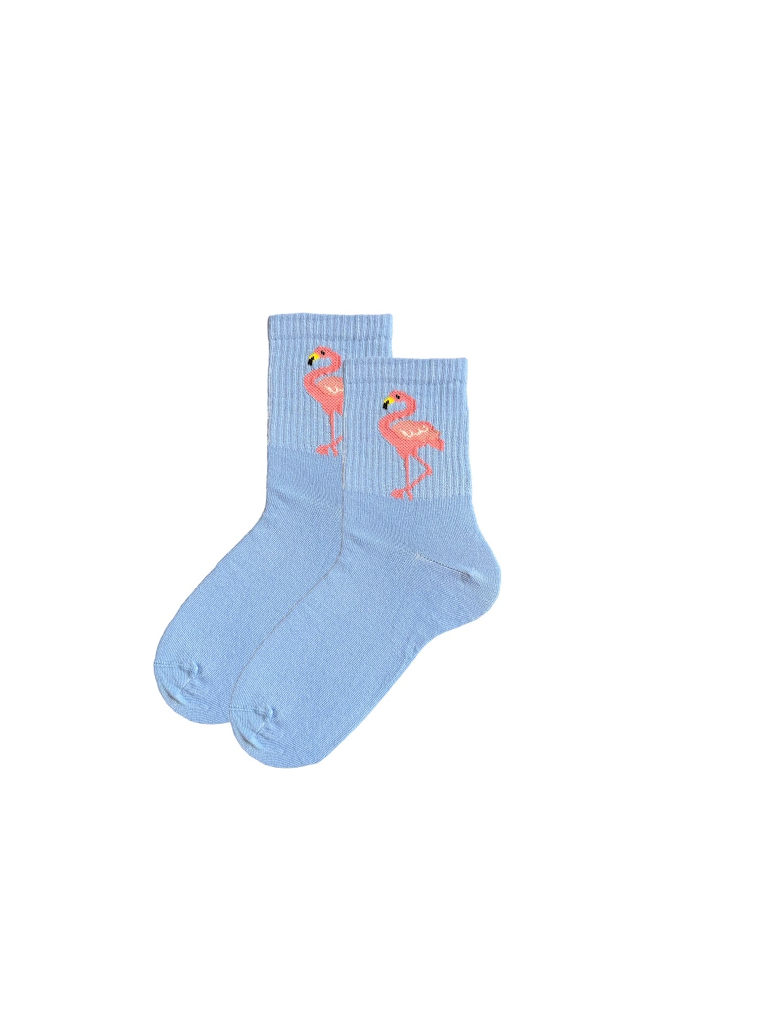 Flamingo Desen mavi Unisex Çorap