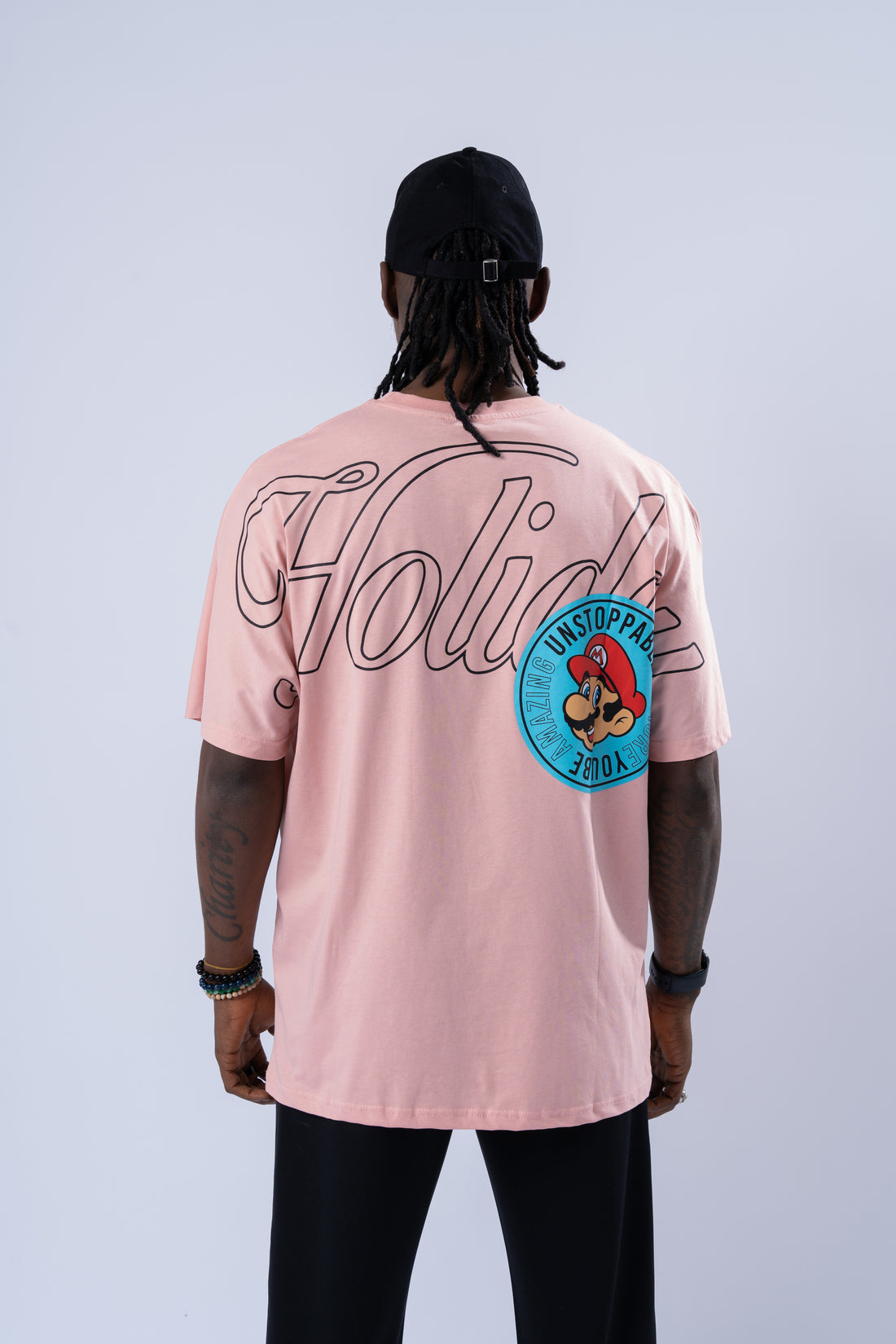 Mario Holiday T-Shirt - Pembe