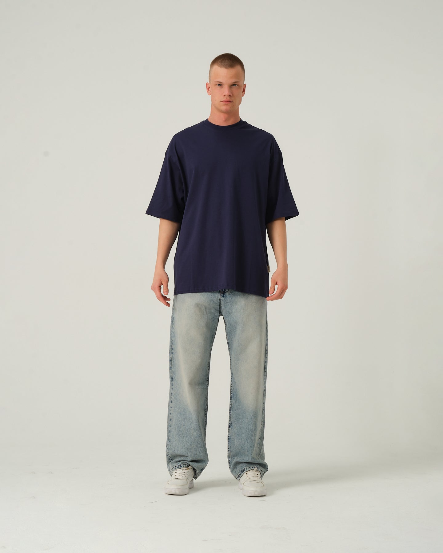 Oversize Basic T-Shirt - Lacivert