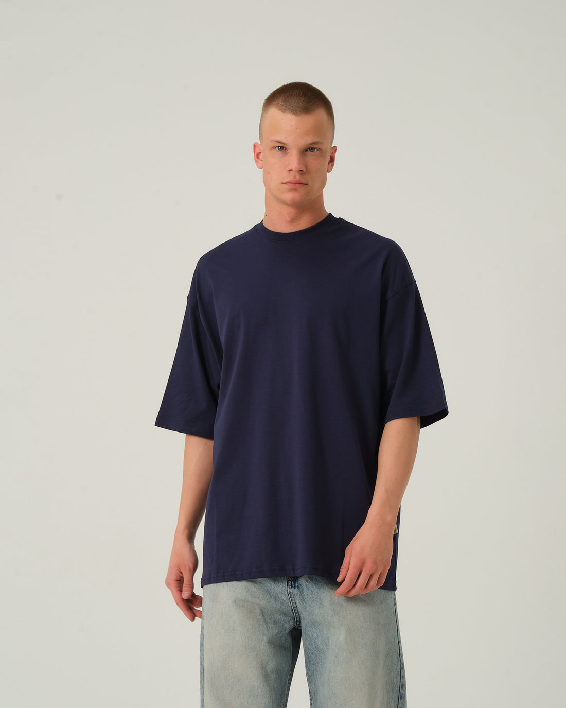 Oversize Basic T-Shirt - Lacivert