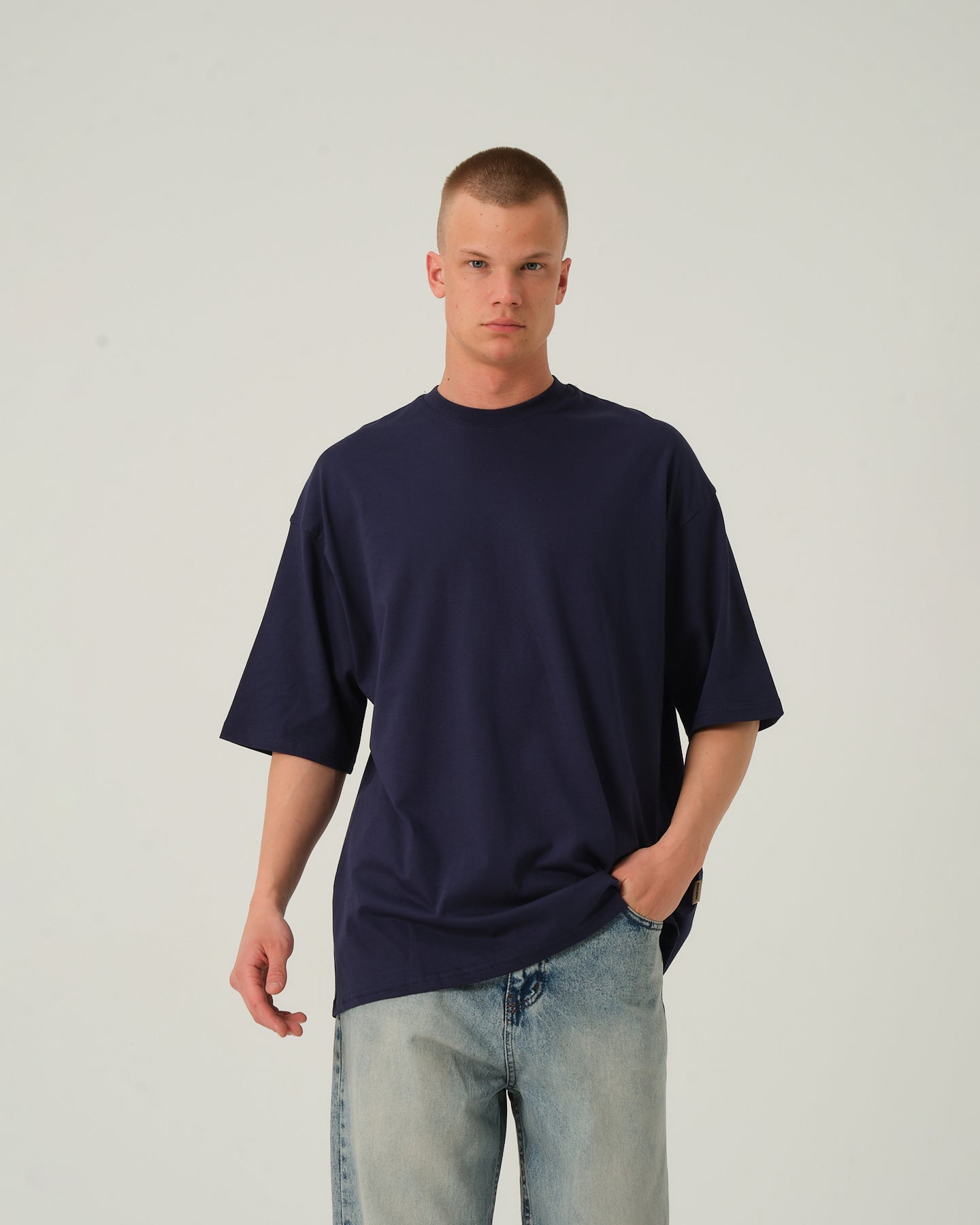 Oversize Basic T-Shirt - Lacivert