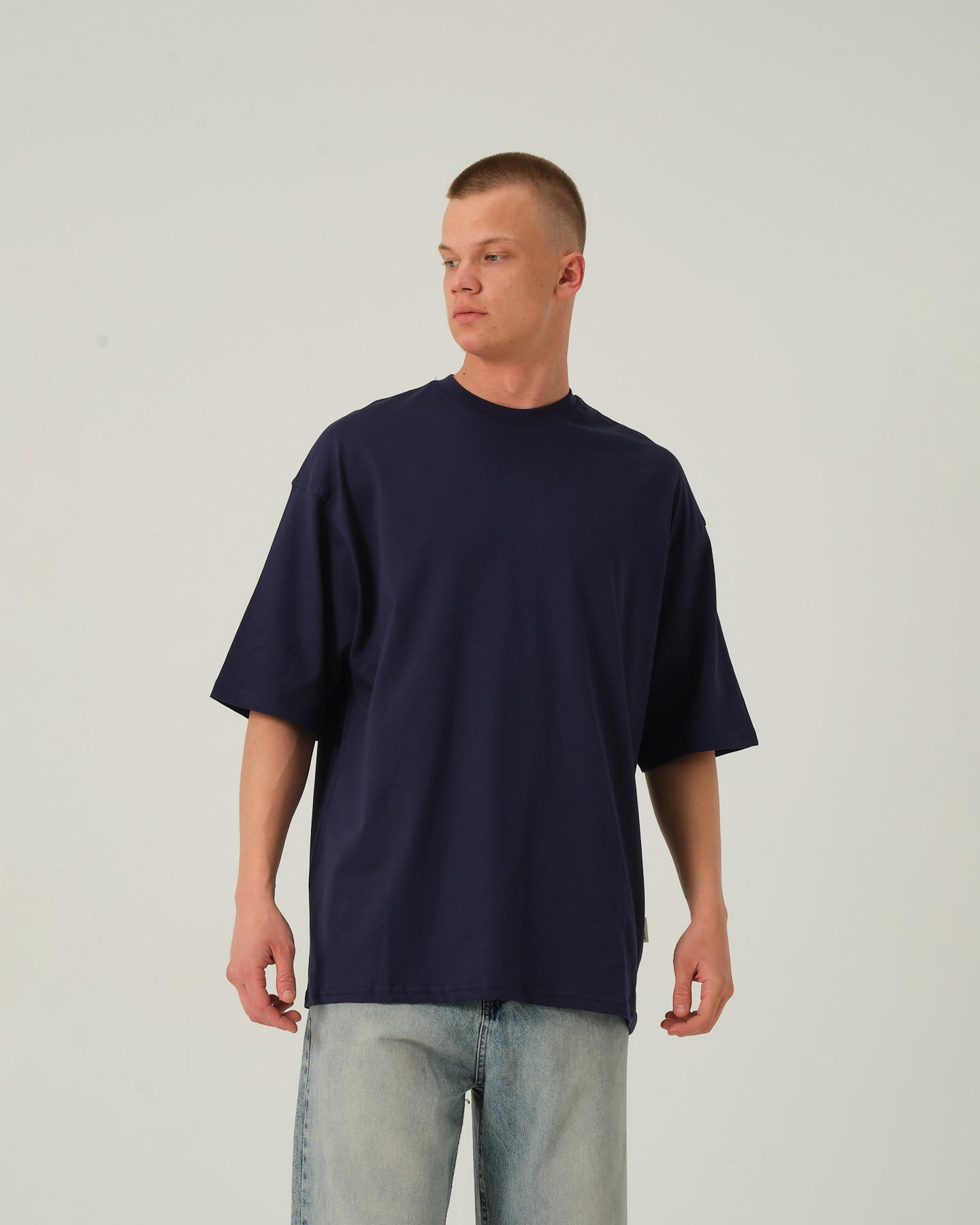 Oversize Basic T-Shirt - Lacivert