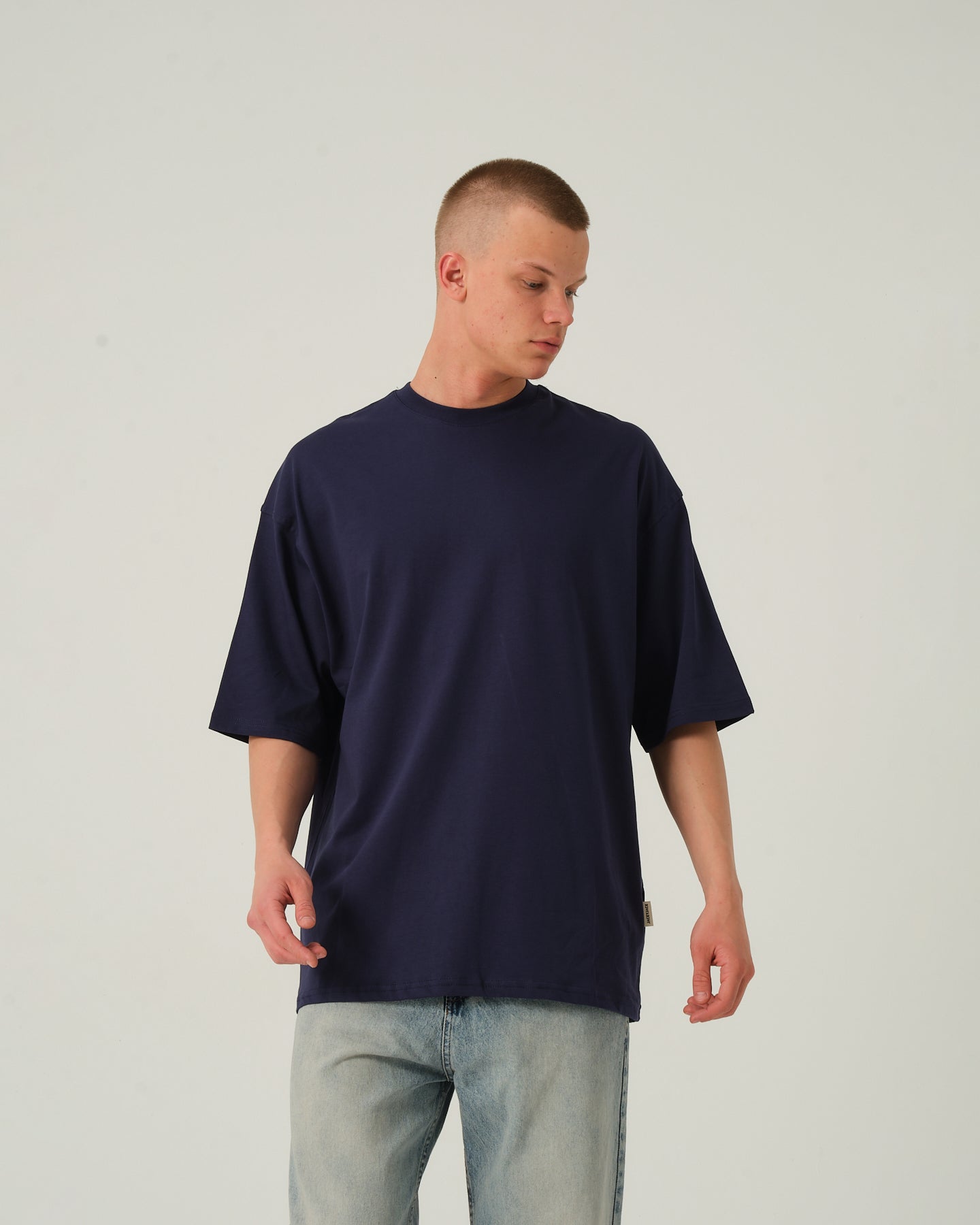 Oversize Basic T-Shirt - Lacivert