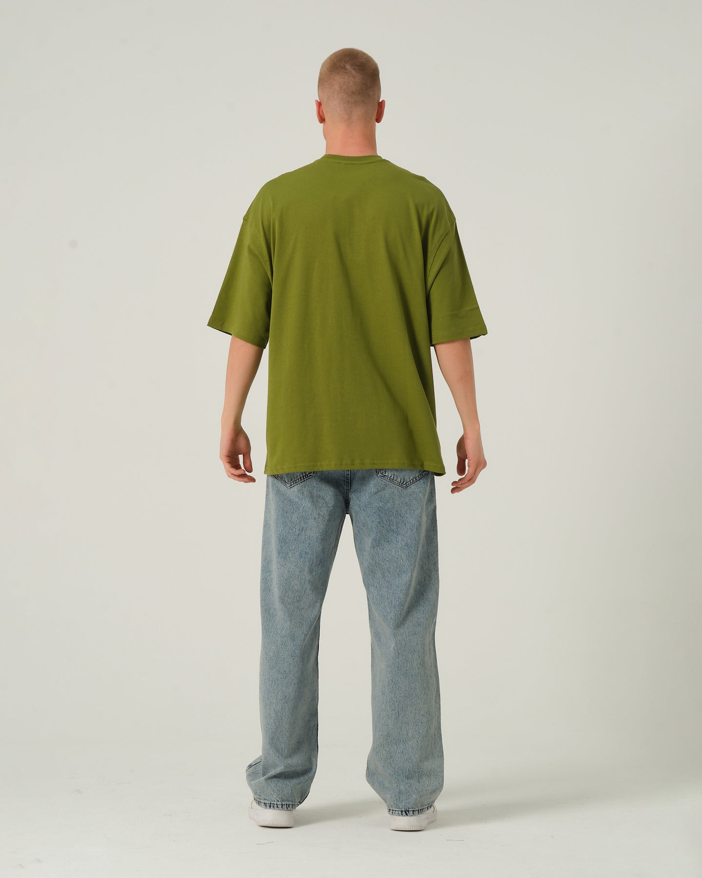 Oversize Basic T-Shirt - Haki