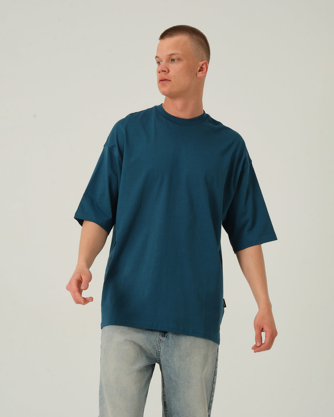 Oversize Basic T-Shirt - Petrol Mavisi