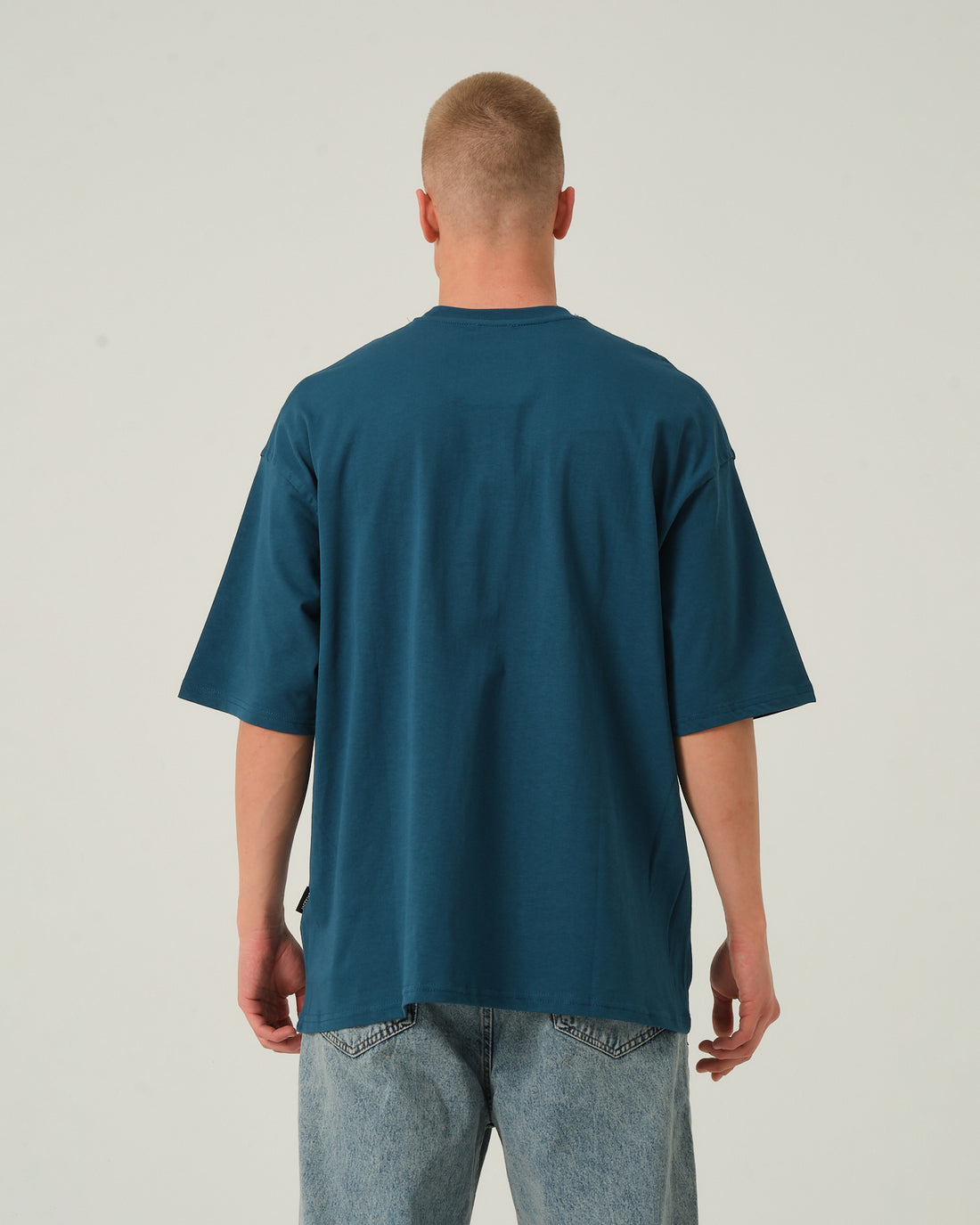 Oversize Basic T-Shirt - Petrol Mavisi