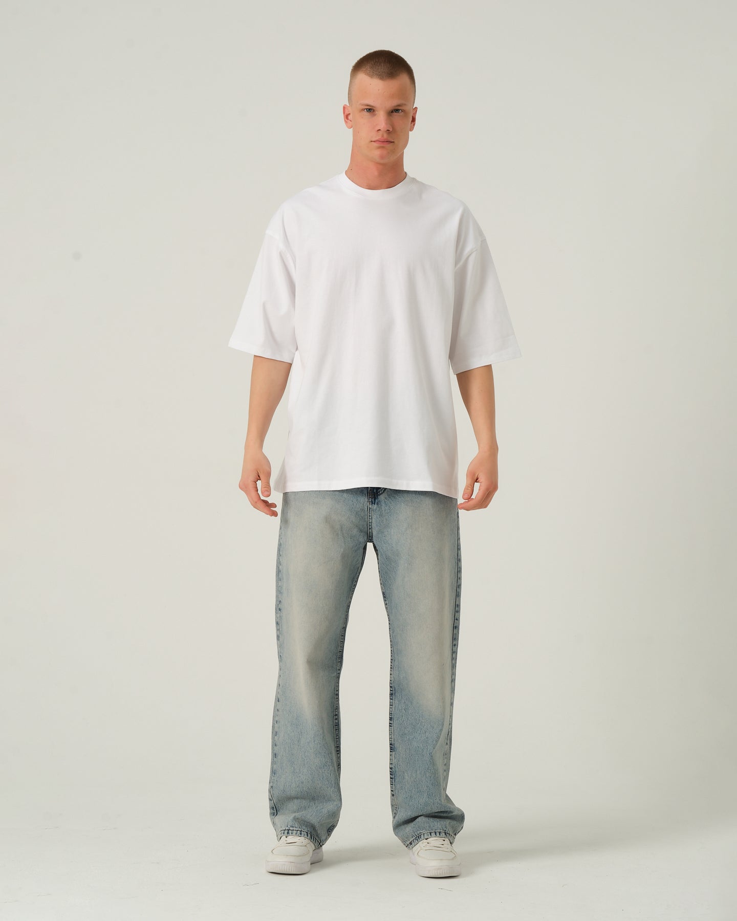 Oversize Basic T-Shirt - Beyaz