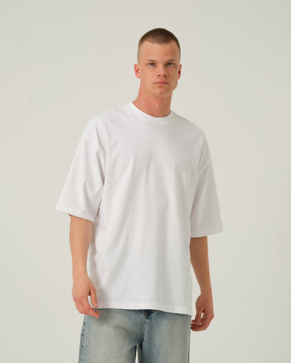 Oversize Basic T-Shirt - Beyaz