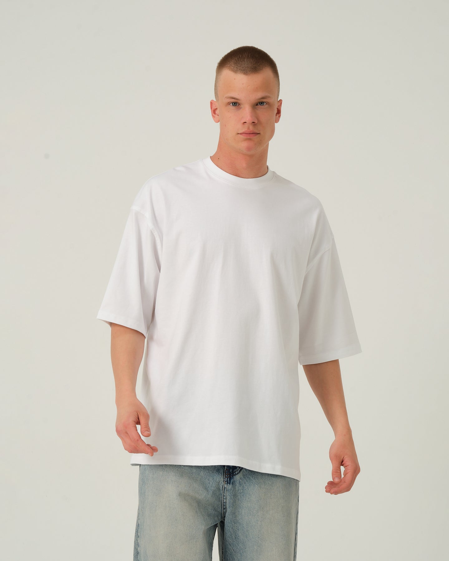 Oversize Basic T-Shirt - Beyaz