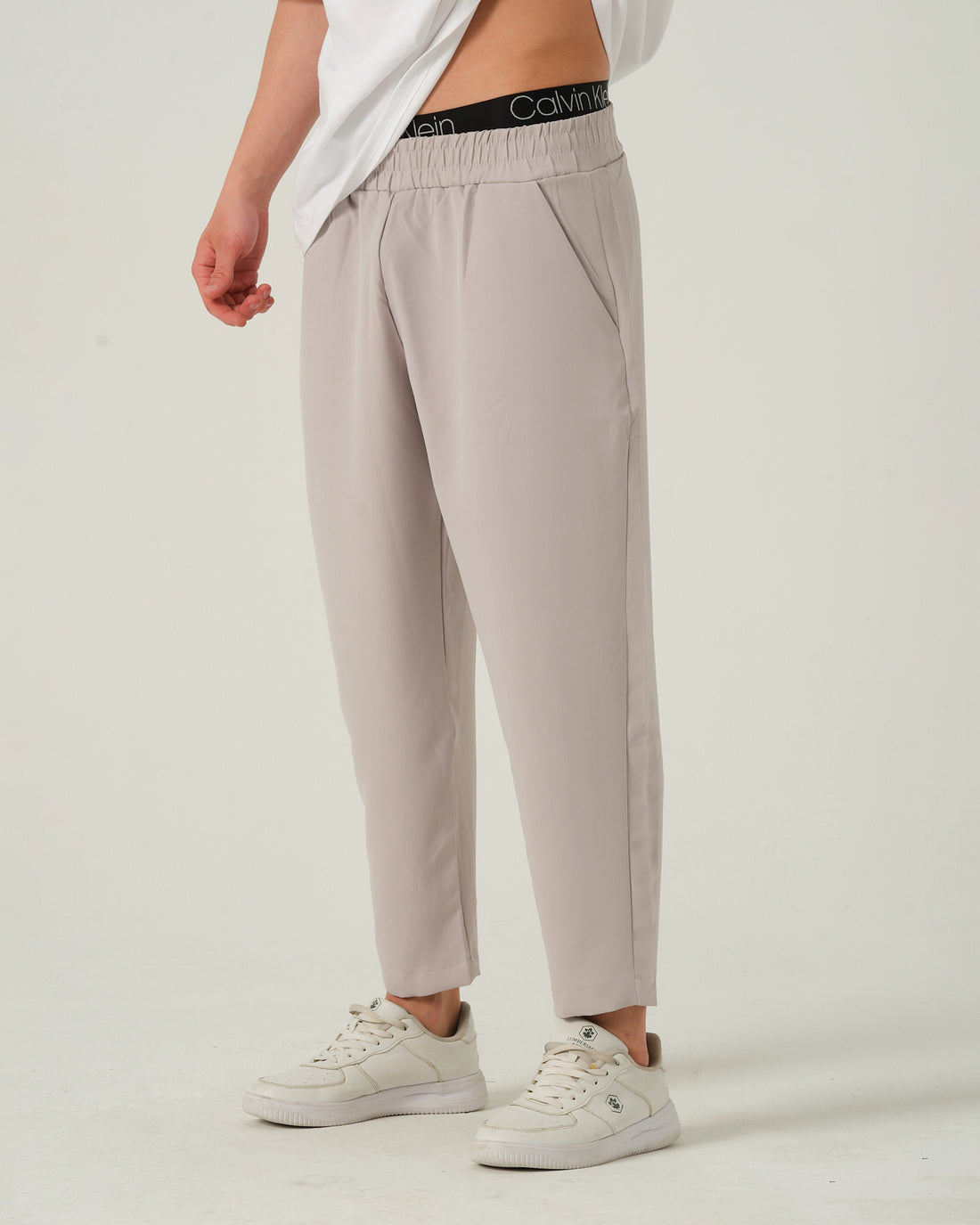 Basic Kumaş Pantolon - Açık Gri