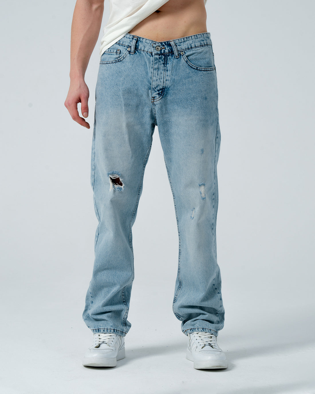 Loose Fit Yıkamalı Jean - Ripped Super Sonic