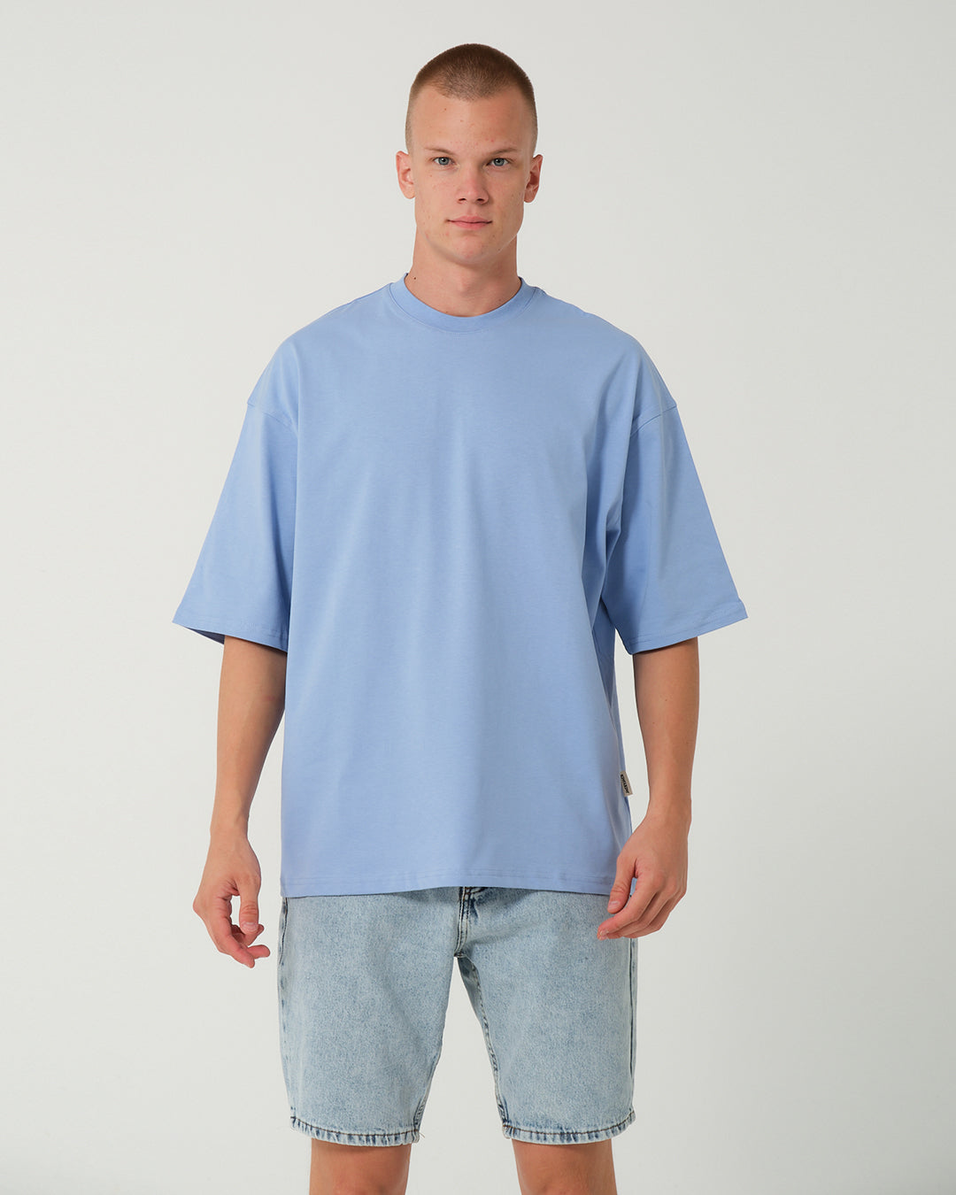 Oversize Basic T-Shirt - Açık Mavi