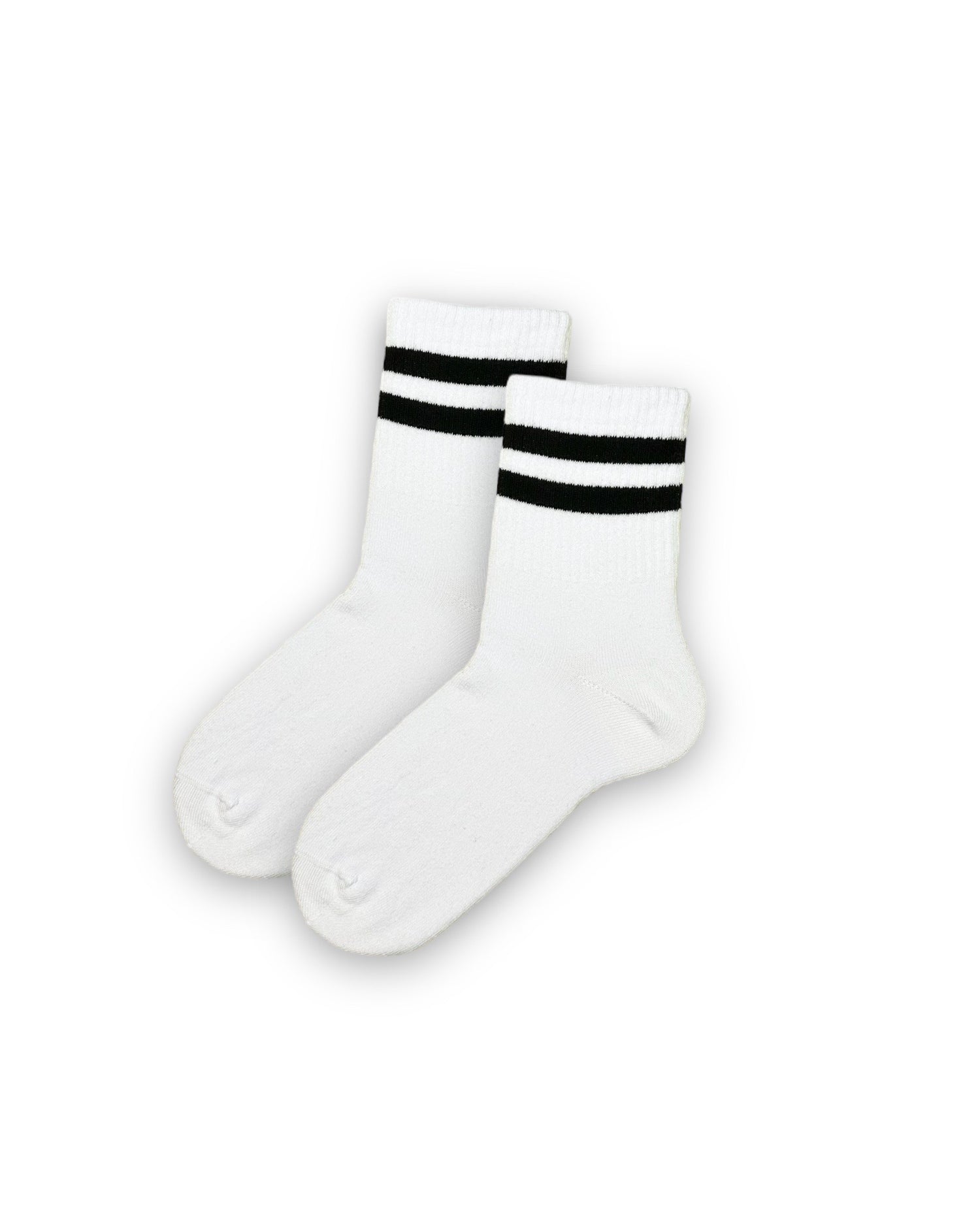Siyah Çizgili Beyaz Unisex Çorap